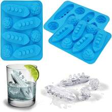 1 Tray - Perfect For Party Drinks And Cocktails - Homemade Ice Cream And Frozen Romantic Ice Cream - Blue - View 2