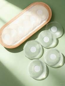 12片装可重复使用硅胶乳贴 - 隐形自粘透气乳房花瓣，防水文胸配件 - 無色 - 查看 6