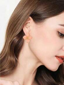 Bông tai hình hoa giọt dầu, kiểu dáng tối giản thanh lịch với chất liệu cao cấp. - Bông tai hình hoa nhỏ giọt dầu - Xem 14