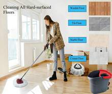 6 Pack Spin Mop Head Replacements Compatible With OCedar Easywring 1 Tank,4 Chenille Duster Mops Pad Refill Compatible With Oceda,Includes 2 PCS Microfiber Mops,White Red Blue,Machine Washable - Trắng - Xem 4
