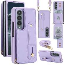 OUKNOEO 時尚人造皮革斜背手機包，適用於 iPhone 17e Air 16e 15 14 13 Pro Max Plus S26 S25 Edge S24 Ultra A37 A57 Z Fold 7 6 5 4，附手腕帶與長掛繩 - 紫色 - 查看 56