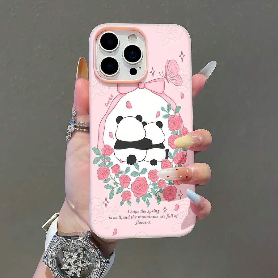 Pandas rosas rosa lindo romance primaveral Esta elegante funda para teléfono es compatible con Samsung, Apple, VIVO, OPPO, , Transsion, , y Honor. Hecha de silicona TPU, ofrece protección contra golpes y caídas y una sensación superior. Es un regalo ideal para familiares, amigos y seres queridos, y una opción perfecta para el día de San Valentín y el regalo de Año Nuevo. Funda para teléfono Maestra, funda para iPhone, funda para iPhone 17 Pro, funda para iPad, fundas para teléfono, funda para iPhone 16, funda para iPhone 17, funda para iPhone 15, funda para iPhone 17 Pro Max, funda para iPhone 15, funda para iPhone 16 Plus, funda para iPhone 14, funda - Rosa - Ver 1