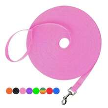 PVC Waterproof Long Dog Leash, Easy To Clean, Reflective Material, With Recall Training And Tracking Functions, Suitable For Small, Medium, And Large Dogs. - Pink - View 2