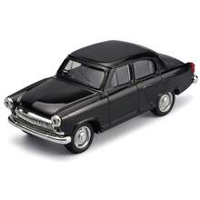 Modelo de coche de aleación Volga GAZ-21, modelo de coche de juguete de Metal fundido a presión, simulación de recoger regalos de Hobby, decoraciones de escritorio para vehículo clásico, 1:43 - caja plateada - Ver 7