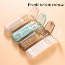4pcs Toothpick And Floss Holder, Small Storage Box, Travel Storage And Portable Box, Small Item Storage Tube, Super Small Storage Box, Portable Medicine Box, Mini Toothpick Box, Portable Cotton Swab Box, Small Travel Accessory Storage Box - Multicolor - View 4
