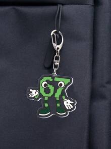 1pc 2D Flat Funny "67" Number Keychain - Fashionable "67" Number Keychain, Can Be Hung On Bags And Backpacks - Suitable As A Unique Christmas Gift, 2D Flat - Multicolor - View 3