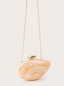 Bolso de noche de acrílico de moda, bolso de hombro y cruzado con cadena larga de metal y color degradado de lujo para mujeres, adecuado para fiestas, galas y otras ocasiones, regalo perfecto para chicas de fiesta, damas, novias. Aplicable para fiestas, bodas, bailes, banquetes y otras ocasiones - Multicolor - Ver 4