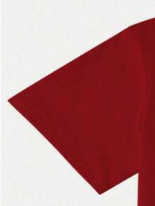 Men's Casual Short-Sleeved T-Shirt With A Round Neck And Fun Planet Print, Suitable For Street Wear, Outdoor Activities, Layering, And Everyday Use. - 紅色的 - 查看 4