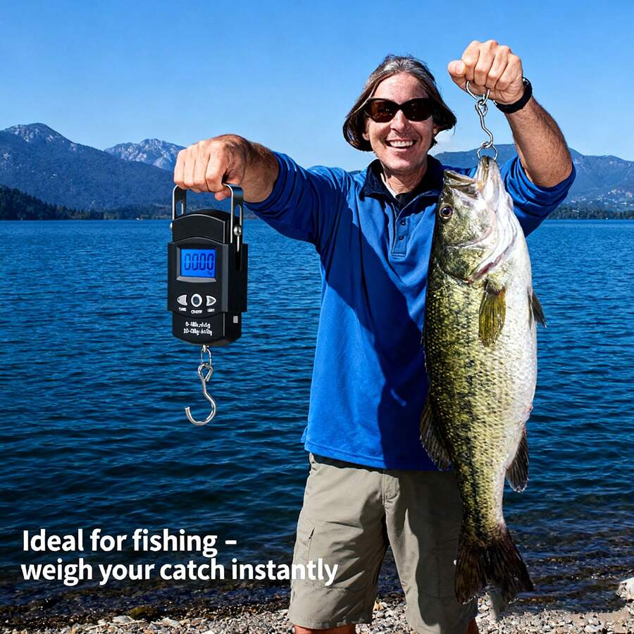 Portable Scale Digital LCD Display 110lb/50kg Electronic Luggage Hanging Suitcase Travel Weighs Baggage Bag Weight Balance