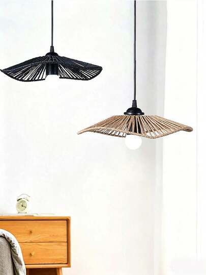 1 Chụp đèn treo đan lát, Chụp đèn treo đan lát thủ công đơn giản tự nhiên, Chụp đèn treo bằng mây, Đèn treo phong cách trang trại sáng tạo, Đèn treo bằng mây/1 cặp, Nhiều kiểu dáng có sẵn - Đồ trang trí treo nhà đa năng hình vuông hình học mạ vàng bằng thép không gỉ phong cách Bohemian cổ điển.