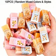 Tẩy hình chuột lang nước Kawaii, tẩy bút chì hoạt hình dễ thương, không để lại cặn, đồ dùng học tập cho học sinh, quà tặng khen thưởng cho trẻ em. - Phân phối hỗn hợp ngẫu nhiên - Xem 9