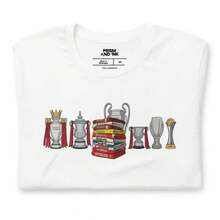 Liverpool Retro Kit T-Shirt - Vintage Football Shirt - Classic Reds Print - Black - View 2