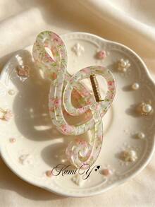 Spring/Summer Floral Hair Clips, Music Note Hair Clips, Minimalist Nature-Inspired Claw Clips, Hair Claw, Hair Accessories,Travel,Party, Headpiece - Multicolor - View 7