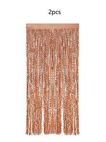 4 Tấm Rèm Tua Ruy Băng Kim Tuyến Vàng Hồng Lượn Sóng 3.3x6.6 Feet - Dây Trang Trí Màu Xanh Lá Nhạt, Phụ Kiện Chụp Ảnh Cho Sinh Nhật, Đám Cưới, Giáng Sinh, Cắm Trại, Tiệc Em Bé, Phông Nền Khủng Long, Trang Trí Tiệc Nấm - Vàng hồng - Xem 9