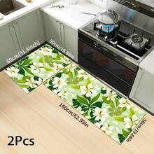 1pc Floral Pattern Printed Long Rug, Suitable For Living Room, Laundry Room, Bathroom, Bedroom, Kitchen, Entrance Mat - Multicolor - View 8