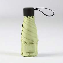 Paraguas portátil mini, un paraguas de viaje portátil con un diseño de marco modificado, hecho de tela negra de goma 210T, plegable, impermeable, de secado rápido y resistente a los rayos UV. - A - Ver 11