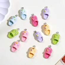 1pc Cute Charm Keychain, Funny Cartoon Keyring, Random Color Resin Simulation Slipper DIY Pendant Handmade Jewelry Accessory Creative Gift Necklace Charm - Multicolor - View 8