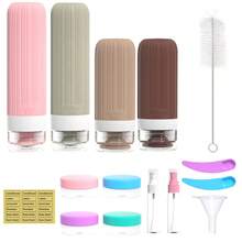 1/14pcs Travel Toiletry Bottles Set, Leak-Proof Plastic Containers With Caps, Refillable Spray Bottles, Transparent Plastic Bottles Wholesale, Suitable For Vacation, Business Trip, Fitness And Other Scenarios, Multiple Colors Available - Multicolor - View 16