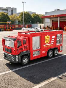 3岁以上合金工程车玩具，消防车玩具，油罐车模型车，爱好礼物，卡车玩具，儿童玩具礼物，动力玩具 - 彩色 - 查看 11