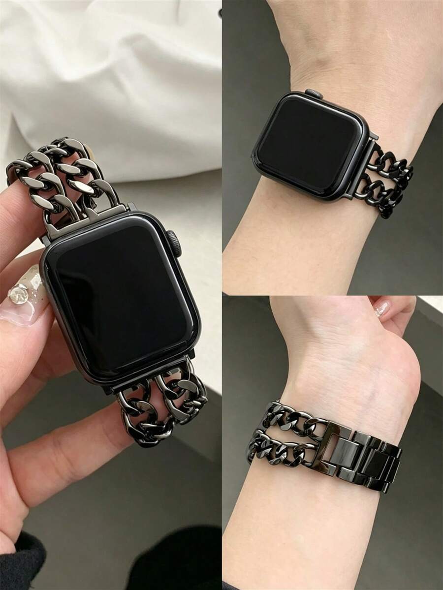 1条不锈钢表带，兼容 42mm、38mm、40mm、41mm、44mm、45mm、46mm、49mm，时尚智能手表替换表带，适用于Series Ultra2、Ultra SE2、SE 11、10、9、8、7、6、5、4、3、2、1，可作为学生返校礼物