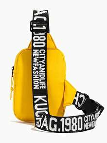 Personalized New Men's Milan Print Chest Waist Bag, Portable One Shoulder Phone Bag - Multicolor - View 9