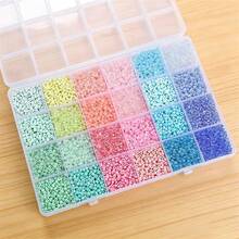 5280pcs 3mm Glass Seed Beads In 24-Compartment Box, Bohemian Style, DIY Jewelry Making For Bracelets, Necklaces, Earrings, Keychains, Crafts, Fashion Gifts - Multicolor - View 2