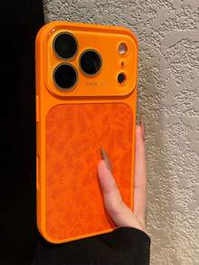 Compatible With IPhone 17 Pro Max Phone Case, 17 Orange Instant Large View Window Leopard Print 16 Pro Max Protective Cover, 15 Pro Outer Shell, 14 PM Protective Case, New Pro Lens Anti-Fall Full Coverage - Orange - View 6