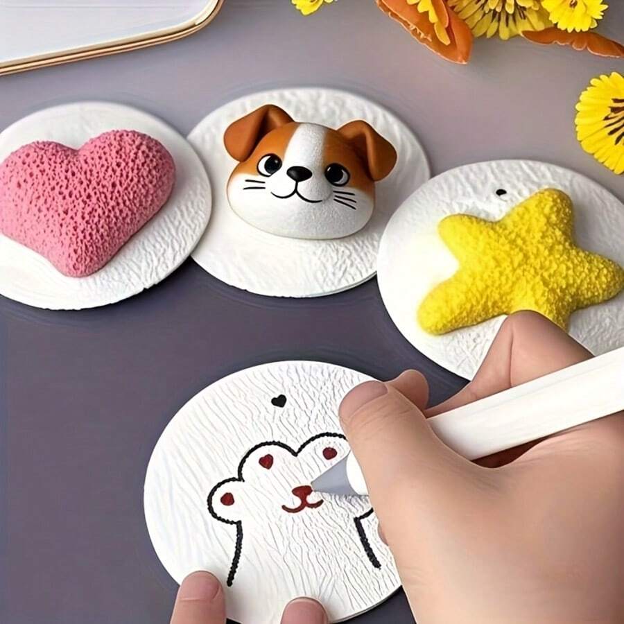 8pcs 3D Water-Activated Expandable Drawing Paper, DIY 3D Foam Texture Painting, Creative Expandable Drawing Paper - A - View 1