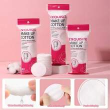 150pcs Round Cotton Pads, Thick Double-Sided Makeup Remover Pads, Suitable For Sensitive Skin, High Absorbency Cotton Pads, Makeup Remover Pads, Cleansing Pads - Multicolor - View 7