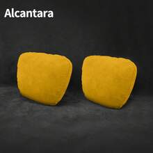Para mercedes-benz GLE Alcantara reposacabezas de coche almohada para asiento de coche almohada para el cuello asiento de coche columna cervical accesorios de almohada para el cuello - 2 amarillos - Ver 24