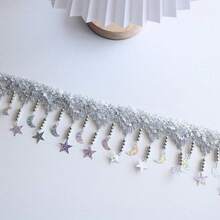 2Yard 8cm Gold Silver Pendant Lace Ribbon Trims For Stage Performance Party Cosplay Wedding Clothes DIY Sewing Garments Accessories - Multicolor - View 4