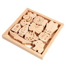 Bloques de apilamiento de animales de madera natural, desafío de equilibrio divertido, desarrolla efectivamente la concentración, coordinación mano-ojo y paciencia de los niños, juguete educativo de aprendizaje temprano para el crecimiento del bebé - Multicolor - View 13