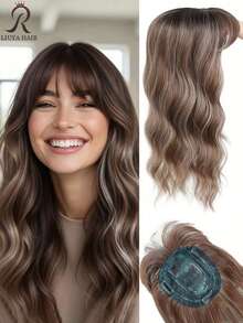 Delivered In A Few Business Days. 360° 3D Curly Hair Extensions For Women With French Bangs - Brown, 20 Inches, Hair Volumizing, Suitable For Thin Hair, Easy To Wear And Style. Long Curly Hair Extensions With Brown Highlights And Bangs - Clip-In/Clip-On, Synthetic/Additional Hair, Increase Hair Volume, Instantly Thicken Thin Hair, Wavy/Curly Hair Extensions (No Wig Cap Needed). - Multicolor - View 15