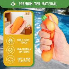 1pc Carrot Soft Toy, Adult Stress Relief Toy, Soft 5.5 Inch Rubber Carrot Stress Release Toy, Realistic Food Design Novel Desktop Squeeze Stress Relief Toy, Graduation Party Supplies; Travel Essentials; Squeeze Toy/Squishy Toy (For Adults Only) - 1 - 查看 2