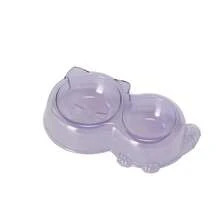 Cuenco de comida para gatos: juego de cuencos dobles para mascotas, cuencos de alimentación antiderrames para perros y gatos, cuencos de agua y comida para mascotas antideslizantes, - Blanco - Ver 10