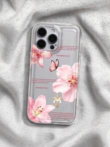 Ốp lưng điện thoại in họa tiết hoa và bướm, tương thích với iPhone & Galaxy, có hình thánh giá và câu Kinh Thánh. - Nhiều màu - Xem 2