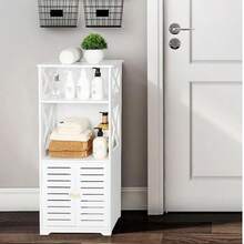 1pc Bathroom Gap Storage Cabinet, Narrow Floor Standing Organizer, Medicine Cabinet, Toilet Storage Rack, Multi-Layer Bathroom Storage Cabinet - A - View 5