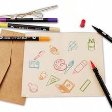 1pc 24/48/72 Colors Dual-Tip Dual-Color Acrylic Markers, One-Stroke Two-Color Glass Painting Layerable Soft Tip Markers For Art Students - Acrylic Marker - View 4