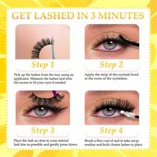 10 Pairs Fluffy & Natural False Eyelashes, Natural Dense Curly Slim Faux Mink, 3D Stereo Lifting Effect, Lightweight & Easy To Use, Reusable Feathery Fake Lashes, For Daily Makeup, Cosplay, Dramatic Lash Extension - Black - View 4