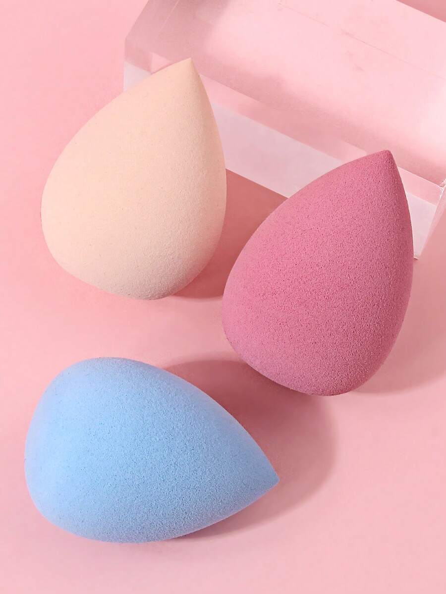 2026 Pro Juego de 3 Piezas de Esponjas de Maquillaje en Forma de Lágrima - Espuma Suave Expandible en Agua, Cobertura Uniforme Impecable, Baja Absorción de Polvo para Maquillaje de Base Líquida & Crema Diaria