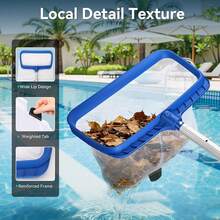 Monitok Pool Skimmer Net, Heavy-Duty Reinforced Frame Pool Leaf Net With Deep Ultra-Fine Nylon Mesh Bag - Easy Scoop Edge For Sand/Leaves, Quick Cleaning For Swimming Pools/Garden Ponds (No Pole) - ColorA - View 5