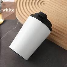 1个新款创意可爱纯色保温咖啡杯，380毫升/13盎司便携旅行杯。小巧精致，方便购物、旅行、办公饮水、户外露营、野餐或作为礼物。 - 彩色 - 查看 15