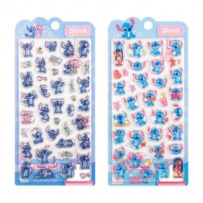 Disney Hình dán 3D Stitch Jelly, chất liệu thạch trong suốt với các chi tiết Stitch dễ thương, bề mặt bóng, vật dụng trang trí thư giãn phổ biến từ Nhật Bản. Có thể dễ dàng trang trí sổ kế hoạch, ốp điện thoại, văn phòng phẩm, cốc và nhiều hơn nữa.