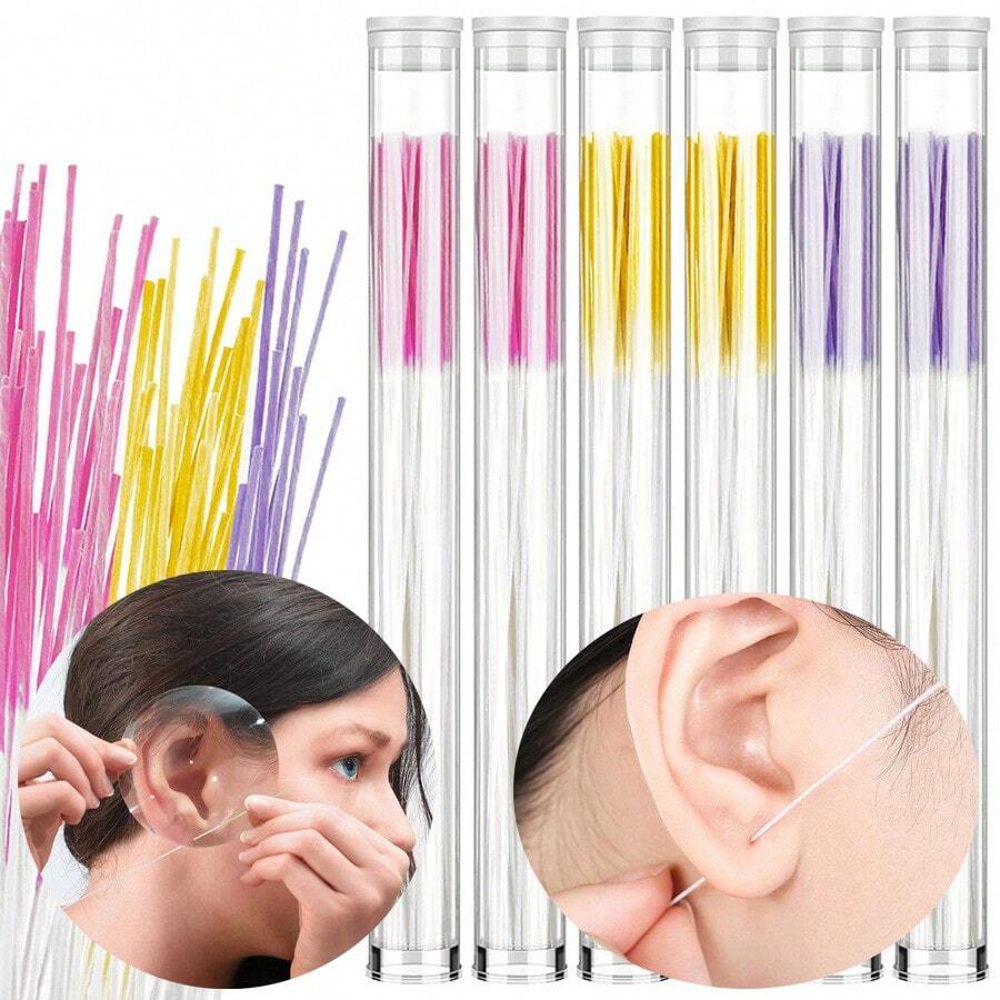 120pcs/60pcs Colored Ear Piercing Cleaning Thread, Removes Dirt & Odor, Prevents Ear Hole Blockage - View 1