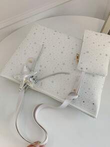 Nuevo bolso de hombro de lujo y versátil con decoración de estrellas para mujer - Multicolor - Ver 4