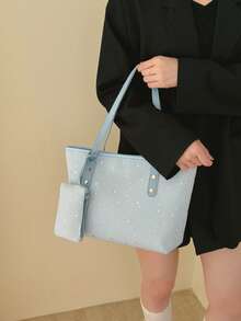 Nuevo bolso de hombro de lujo y versátil con decoración de estrellas para mujer - Multicolor - Ver 11