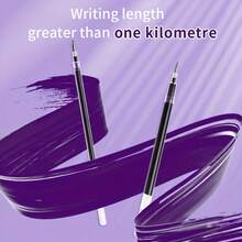 OBOVAY 1pc/3pcs/6pcs Unique Purple Ballpoint Pens, Quick-Drying Purple Ink Pens Stationery, 1.0mm Tip, Smooth Writing, Large Capacity Ink Refill, Hard Pen Calligraphy Pen - Multicolor - View 3