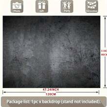 1pc Dark Gray Textured Concrete Backdrop, Measuring 177.8X228.6, Made Of Polyester.This Mixed Color Decoration Is Entryways, Photography Backgrounds, Birthday Celebrations, Outdoor Gardens, Photo Booths, And Party Decor - 1pc - View 6