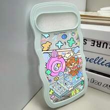 Pixel ウェーブ ソフトケース モノクロデザイン クール ユニセックス スマホケース Pixel 8A/8/8 Pro/9/9 Pro/9A/10/10PRO/Pixel 8A/8/8 Pro/9/9 Pro/9A/10/10PRO/17pro Max/17pro/17/11/12/13/14/15/15Pro/15PluS/15Pro Max/16/16Pro/16PluS/16Pro Max/MIN/X/XR 対応 耐衝撃 傷防止 誕生日ギフト - ファーピークブルー - チェックする 5
