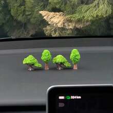 Car Interior Miniature Landscape Decor, Small Potted Plant - Tree - View 3